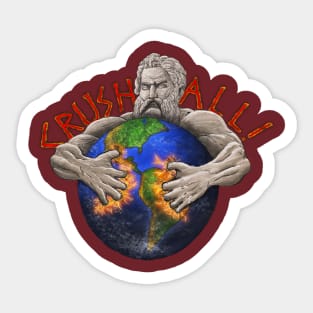 Zeus Crush All Sticker